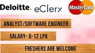 New Hirings  OFF Campus Drive  MasterCard Deloitte eClerx  2025 2024 2023 Batch  Jobs [upl. by Nairb]