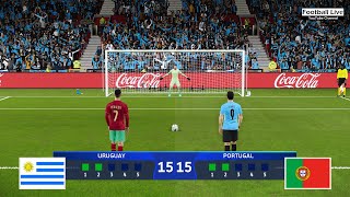 URUGUAY vs PORTUGAL  Penalty Shootout  C Ronaldo vs Suarez  eFootball PES 2021 PC [upl. by Angrist431]