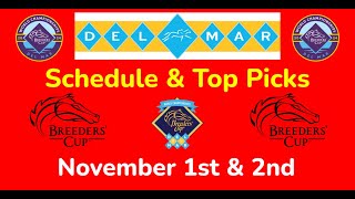 Breeders Cup 2024 Schedule amp Early Selections  All Races [upl. by Eirek]