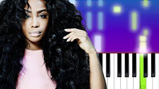 SZA  Supermodel Piano tutorial [upl. by Aidnahs978]