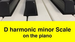 D Harmonic Minor Scale  Piano And Music Theory Tutorial✨ [upl. by Annahsed363]