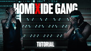 How To Make Beats Like R50 For Homixide Gang  FL STUDIO TUTORIAL [upl. by Annirok]