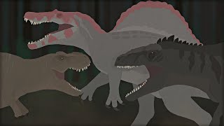 TRex VS Giganotosaurus VS Spinosaurus  Jurassic World Battle Animation 13 [upl. by Churchill403]