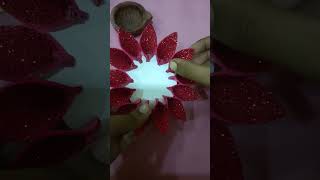 Simple diya decor with glitter sheet 😍diy craftie [upl. by Aehc]