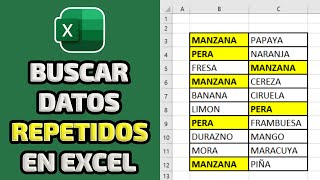 Cómo Encontrar Datos Duplicados en Columnas en Excel [upl. by Eerpud837]