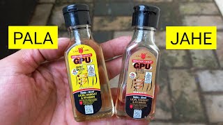 Review Minyak Urut GPU Caplang Aroma Pala vs Jahe Liniment Oil [upl. by Howlond958]