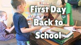 REAL LIFE Large Family First Day Back to Homeschool [upl. by Notnirb]