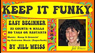 KEEP IT FUNKY demo of easy dance by Jill Weiss [upl. by Hephzipah533]