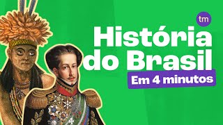 As HISTÓRIA do BRASIL em 4 minutos [upl. by Esimorp]