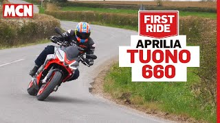 Is the Aprilia Tuono 660 the real deal  MCN First ride [upl. by Enilhtak]