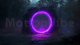 Animated Background Stone Circular Portal Another World Dark Blighted Forest Dark Forest [upl. by Nipsirc]