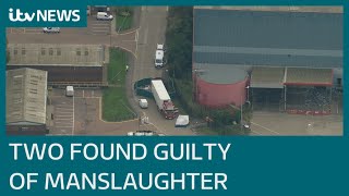 Essex lorry deaths Two men found guilty of manslaughter of 39 Vietnamese migrants  ITV News [upl. by Raybourne]