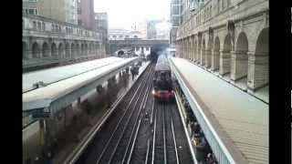 A steam train at the Barbican tube station [upl. by Lauhsoj29]