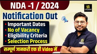 NDA 1 2024 Notification Out  Total Posts  Age Limit amp Eligibility  NDA 2024 Form Fill Up [upl. by Ahsinra]