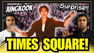 JungKook LIVE in Times Square Reaction [upl. by Latsyrhk]