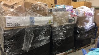 I bought 6 TGT pallets of overstock unboxing part 1 [upl. by Adelice353]