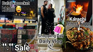 1111 Mega Sale Has Started  Flat 50 Off  Karachi Street Food Must Watch  Zainab amp Balaj Vlogs [upl. by Pry]