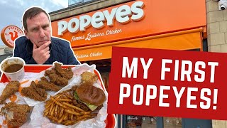 Reviewing POPEYES  My FIRST TIME [upl. by Lletnwahs]