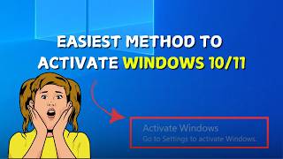 Easiest method how to activate Windows 1011 for free [upl. by Wolfy396]