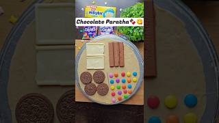 chocolate Gems Oreo and Kitkat Paratha 😋😋secretofyum shorts youtubeshorts choclate [upl. by Maidie]