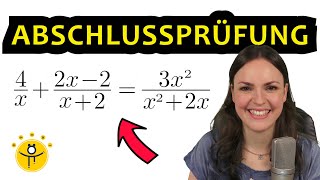 ABSCHLUSSPRÜFUNG Realschule Mathe – Bruchgleichungen lösen mit Variablen [upl. by Dnomyar]