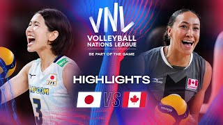 🇯🇵 JPN vs 🇨🇦 CAN  Highlights  Week 3  Womens VNL 2024 [upl. by Halladba]