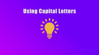 Using Capital Letters [upl. by Suoinuj248]