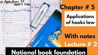 Chap 5 Application of hooks law  New book National book Foundation  LECTURE 2 [upl. by Dannel]