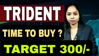 Trident Target 300   Trident share complete analysis  1000 rs to 1 cr [upl. by Sinnaoi]