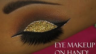 Eye Makeup on Hand [upl. by Blackmun]