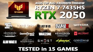 ASUS TUF A15 FA506NFR  Ryzen 7 7435HS  RTX 2050 Gaming Benchmark Test  Tested in 15 Games [upl. by Etnuad]