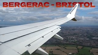 Ryanair 737 MAX  Bergerac Takeoff  Bristol Landing [upl. by Suertemed997]