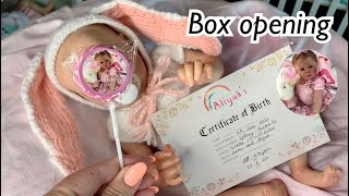 ADORABLE BOX OPENING new reborn baby from Aliyah’s Reborn World website [upl. by Zsazsa]