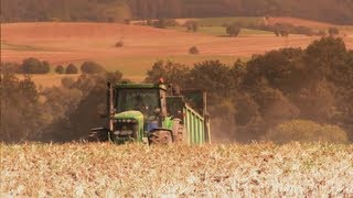 Hirschgehege Hattersdorf in Action  Mist  Güllefahren Grubbern mit John Deere 8530 HD [upl. by Eyoj]