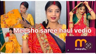 Meesho saree haul under 500  daily wear sarees from Meesho  इतने कम मैं 😮🤐 [upl. by Asilrak335]