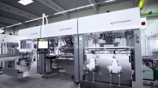 Packaging and labelling of pharmaceutical products in an automatic packaging machine from Schubert [upl. by Wavell455]