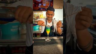 Layered Cocktails 🍹 bartender cocktail tricks layer shorts viralvideo [upl. by Rentschler]