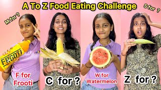 Eating Food Only in ALPHABETICAL Order for 24 Hours Challenge with khushboo [upl. by Elletse]