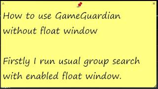 How to use GameGuardian without float window  GameGuardian [upl. by Anwahsal833]