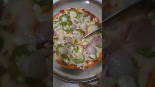 How to make pizza with readymade base 🍕cooking shorts😋 [upl. by Amrac436]