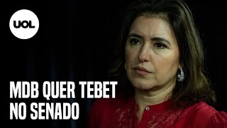 MDB lança candidatura de Simone Tebet para a presidência do Senado [upl. by Janos69]