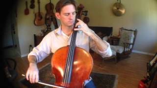 2 Octave C minor Scale whole notes cello practice [upl. by Hess123]