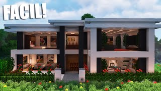 ✅Cómo hacer una casa MODERNA en Minecraft🏡 FÁCIL Y RÁPIDO 13 [upl. by Laohcin]