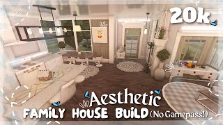 20K BLOXBURG AESTHETIC FAMILY HOUSE BUILD NO GAMEPASS [upl. by Ahsial]