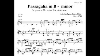 Heinrich Biber  Passagaglia for Guitar [upl. by Arremat]