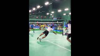 Cross Court Convert Drop  Excellent Dive  Badminton  Power Smash [upl. by Wyler]