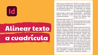 Cómo ALINEAR texto a CUADRÍCULA BASE en InDesign [upl. by Remsen868]