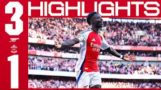 WHAT A COMEBACK 🤩  HIGHLIGHTS  Arsenal vs Southampton 31  Havertz Martinelli amp Saka  PL [upl. by Browne346]