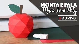 Monta e Fala  Caixa Maçã Low Poly e Vinco Meio Corte [upl. by Nylesoj145]