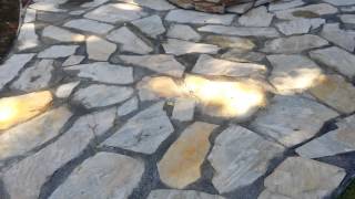 quotAfterquot video  the job is complete Flagstone Fire Pit Patio and landscaping [upl. by Airdnala]